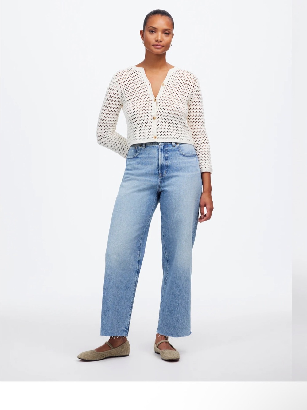 The Curvy Perfect Vintage Wide-Leg Crop Jean size 29